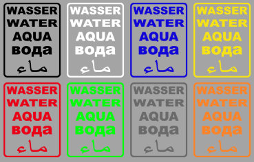 Aufkleber Wasser Water Aqua